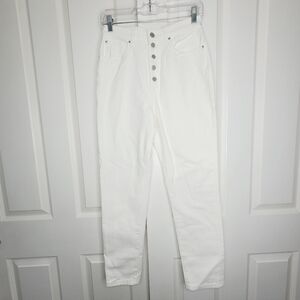 Weworewhat The Danielle High Rise Straight White Jean Size 26 Button Fly Summer